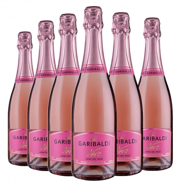 Pack Espumante Garibaldi Vero Demi-Sec Rosé 750ml