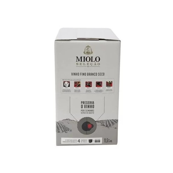 Vinho Miolo Seleção Chardonnay & Viognier Bag In Box 3L