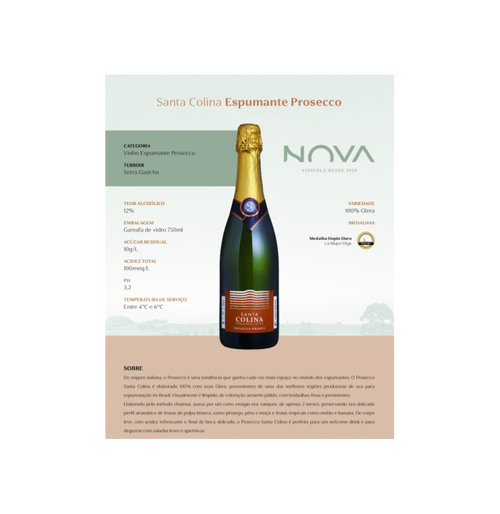 Espumante Santa Colina Prosecco 750ml