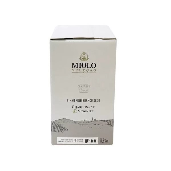 Vinho Miolo Seleção Chardonnay & Viognier Bag In Box 3L