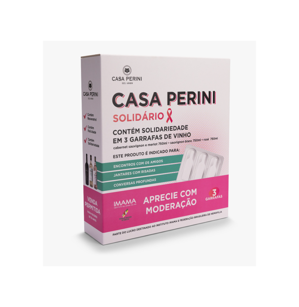 Box Vinho Casa Perini Solidário - 3x750ml