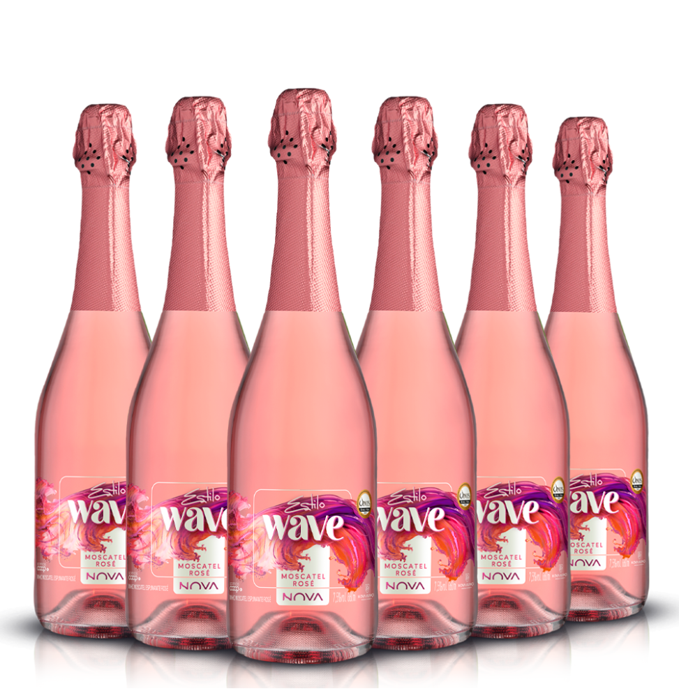 Pack Espumante Wave Moscatel Rosé 660ml