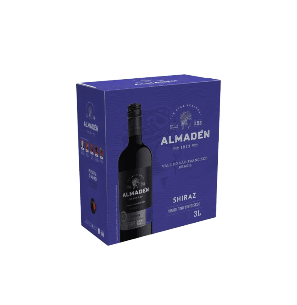 Vinho Almadén Shiraz Bag In Box 3L